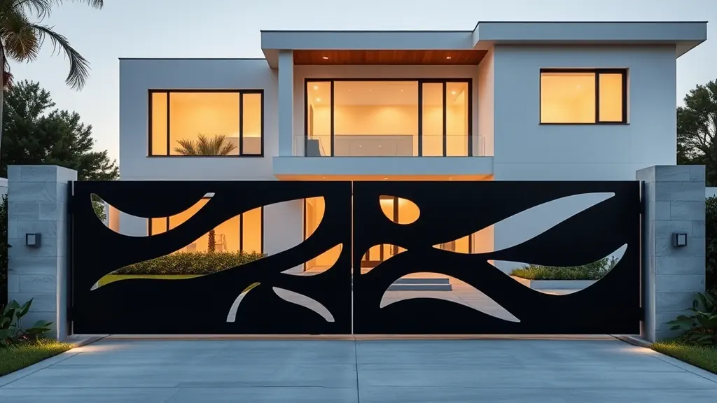 Portail entrée maison