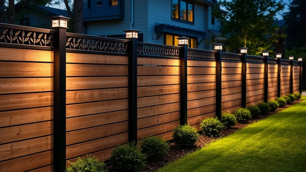clôture de nuit en bois