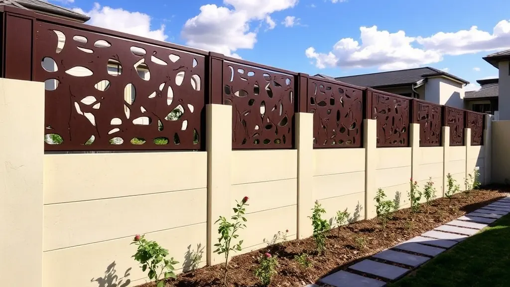 cloture sur mur résidence